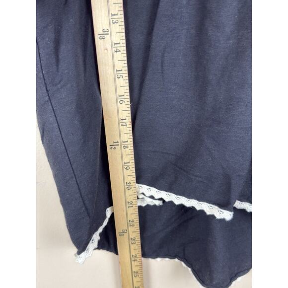 Zara Black Peplum Top Size Small White Embroidered Lace Short Sleeve Blouse - Picture 11 of 13